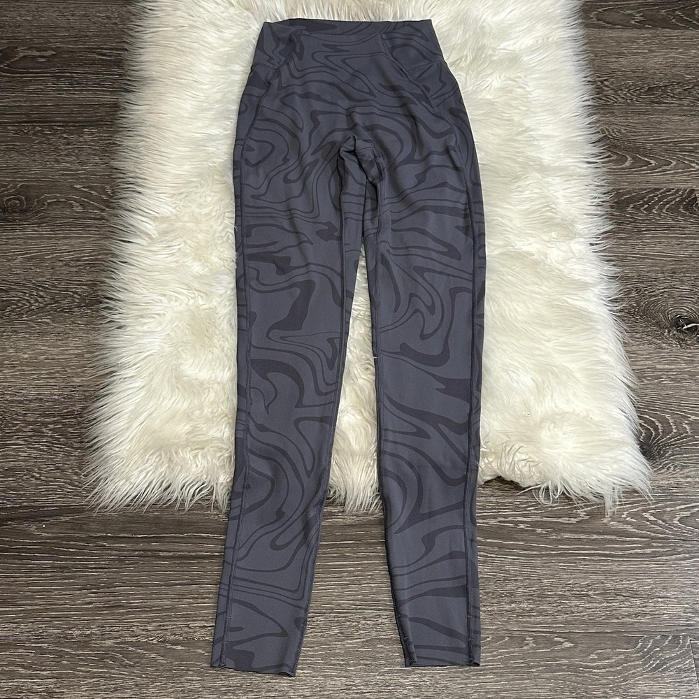 Paragon‎ Womens Leggings Pull On Gray Abstract Size Small Full Length